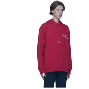 Opening Ceremony Red Phone Graphic Hoodie | Dragon Red French Terry Sweatshirt